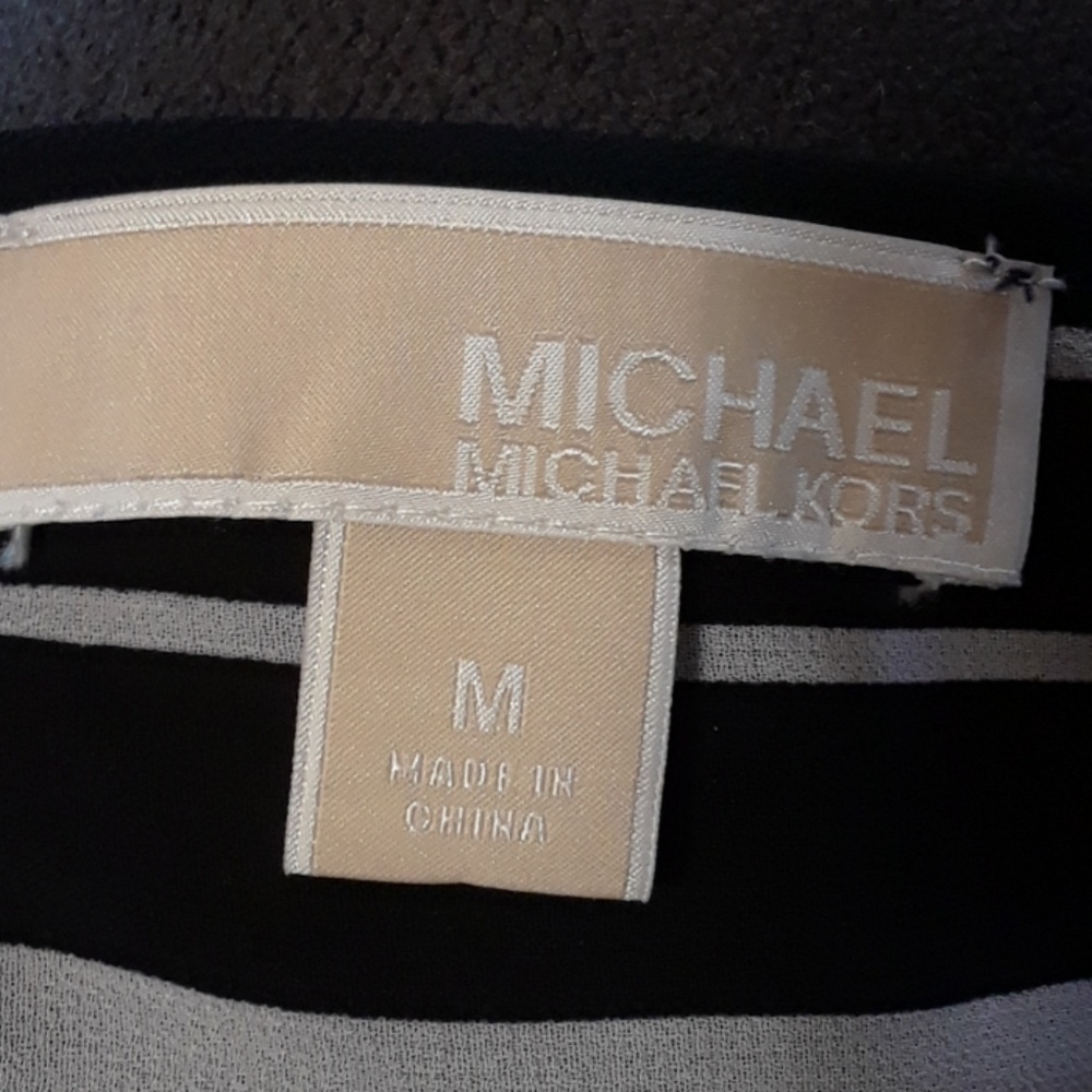 Michael Kors sheer, striped top - Picture 7 of 8